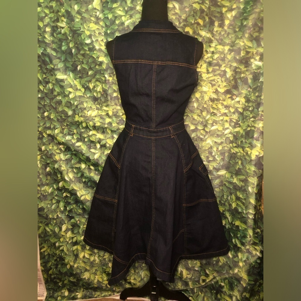 Denim Sleeveless Dress - Picture 8 of 16